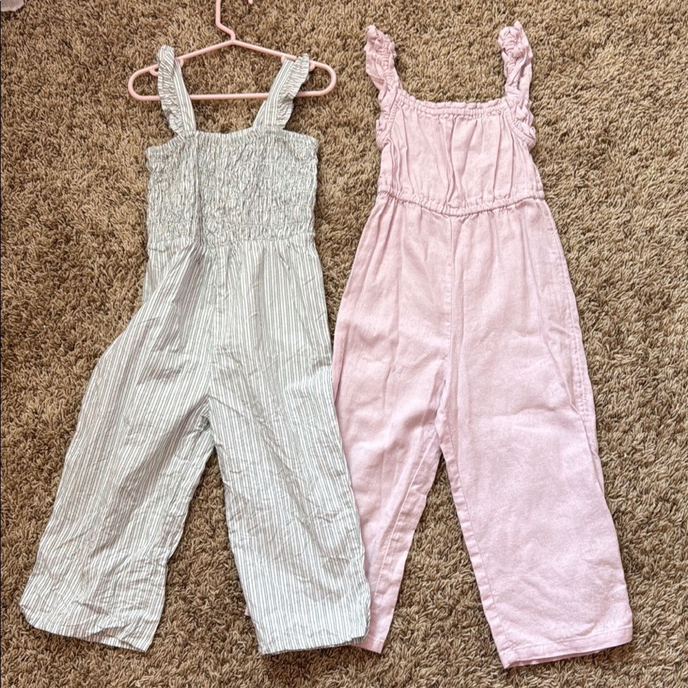 Carter's Gray and Pink Jumpsuits Lightweight Casual Wear